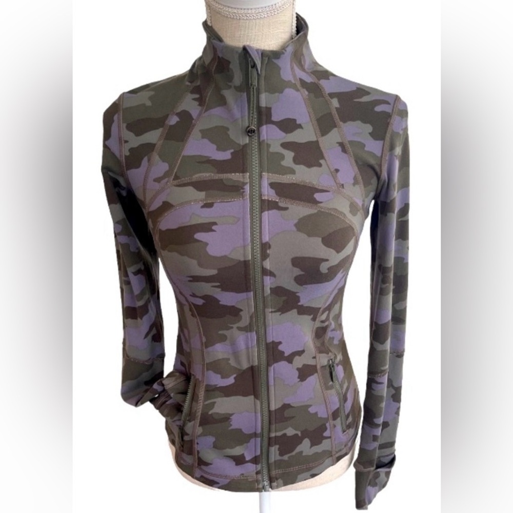 lululemon athletica Purple & Olive Camo Define Jacket